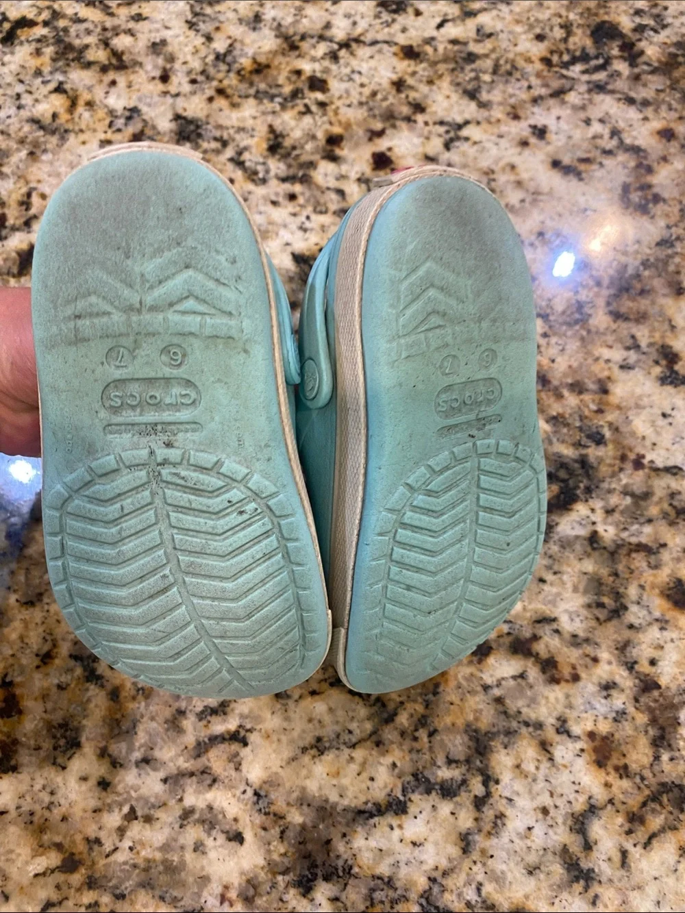 CROCS Kids Slip-On Clog in Light Aqua Blue